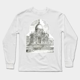 Basilica of Our Lady of Health Venice Italy Baldassare Loonghena Long Sleeve T-Shirt